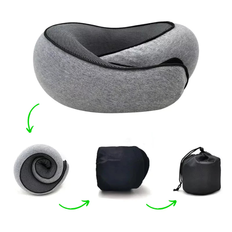 Almofada de Pescoço para Viagem Ortopédica HugCloud™